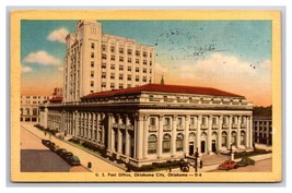 US Post Office Building Oklahoma City OK Linen Postcard S25 - £2.25 GBP