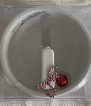  Sleigh Bell 2-Piece Set Holiday Cheer Christmas Dip &amp; Salsa Bowl wit Spreader - £11.93 GBP
