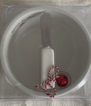  Sleigh Bell 2-Piece Set Holiday Cheer Christmas Dip &amp; Salsa Bowl wit Spreader - £11.13 GBP