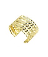 18k Layered real gold filled Round Cuban links bangles - £11.79 GBP