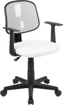 Flash Furniture Flash Fundamentals Mid-Back White Mesh Swivel Task Office Chair - £66.18 GBP