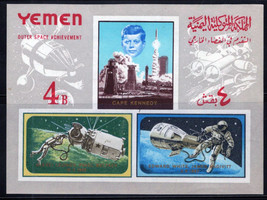 ZAYIX Yemen Block 27 B MNH Imperf Space John F. Kennedy Astronauts 011023SM67M - £14.74 GBP