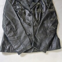 East 5th RN#93677 Women's Black Genuine Leather 3-Button Jacket Size Large image 12