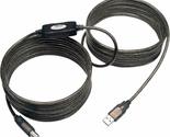 Tripp Lite USB 2.0 Hi-Speed A/B Active Repeater Cable (M/M) 36-ft. (U042... - £33.52 GBP
