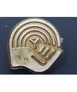 Lapel Pin United Way Helping Hand Vintage Bronze Colored  - $11.35