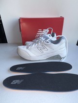 New Balance 928 V3 Womens Size 8 Walking Shoes Lace White Blue Extra Soles w Box - £39.55 GBP