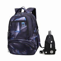 2pcs/set men travel backpack high schools bag for boys notebook computer backpac - £56.64 GBP