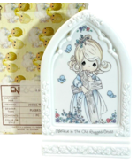 1993 Enesco Precious Porcelain Moments PLAQUE - GIRL HOLDING CROSS - 255866 - $9.43 CAD