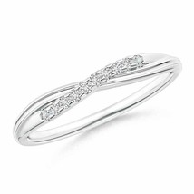 Authenticity Guarantee 
ANGARA Criss Cross Diamond Wedding Band for Her in 14... - £433.52 GBP