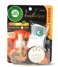 1 Pack Air Wick 0.67 Oz Pumpkin Spice Natural Essential Oils 1 Warmer &amp; 1 Refill - £9.63 GBP