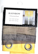 Rainbow 8 Grommet Panel One 52x84 Inch Grey Yellow Fade Polyester - $21.99