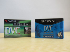 Lot of 2 Fujifilm Sony DVC 60 MIN TAPE Premium Color Digital Video Cassette - $14.85