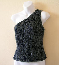 Clubbing Bohemian Heavily Embroidered Formal One Shoulder Blouse Top - M - $18.90