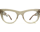 L.A.M.B Eyeglasses Frames LA067 GLD Clear Brown Gold Cat Eye Thick Rim 5... - $46.53