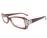 Salvatore Ferragamo Eyeglasses Frames 2613-B 462 Red Silver Crystals 52-... - $65.29