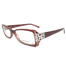 Salvatore Ferragamo Eyeglasses Frames 2613-B 462 Red Silver Crystals 52-15-135 - $65.29