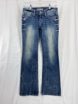BKE Star Bootcut Stretch Size 25R Women&#39;s Denim Jeans Silver Arrows Thread - £18.69 GBP