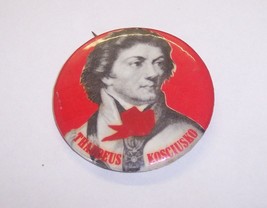 Vintage 1960&#39;s Thaddeus Kosciuszko Political Metal Button Pin  {3120} - £10.52 GBP