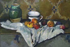 Still Life with Cup, Jar &amp; Apples 20 x 30 Poster - $25.98