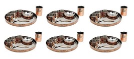 Dinner Set for 6 pure hammered steel and copper - £317.66 GBP