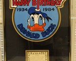 Happy Birthday 1934-1984 Donald Duck Plaque Birthday Party Pass   - $692.01