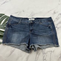 Torrid Denim Womens Cut Off Jean Shorts Plus Size 22 Stretch Blue Raw Hem - £19.43 GBP