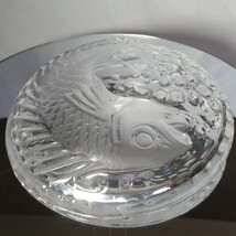 Lalique Concarneau KOI FISH 6” Ashtray  Signed Authentic 6" image 9