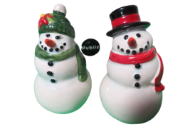 Publix Holiday Snowfolk Ceramic Salt &amp; Pepper Shakers Encore Edition New... - $11.88