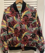 Scotch &amp; Soda Mens Size XL Reversible Purple All Over Print Teal Jacket - $205.14 CAD