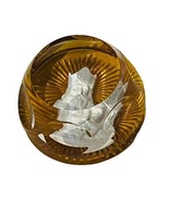 Glass Paperweight Franklin Mint Baccarat Cameo Figurine Charlemagne Rome Gift - $69.25
