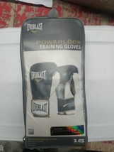 NEW Everlast 16 oz. Powerlock Training Boxing Gloves in Black/White Gold... - £58.17 GBP