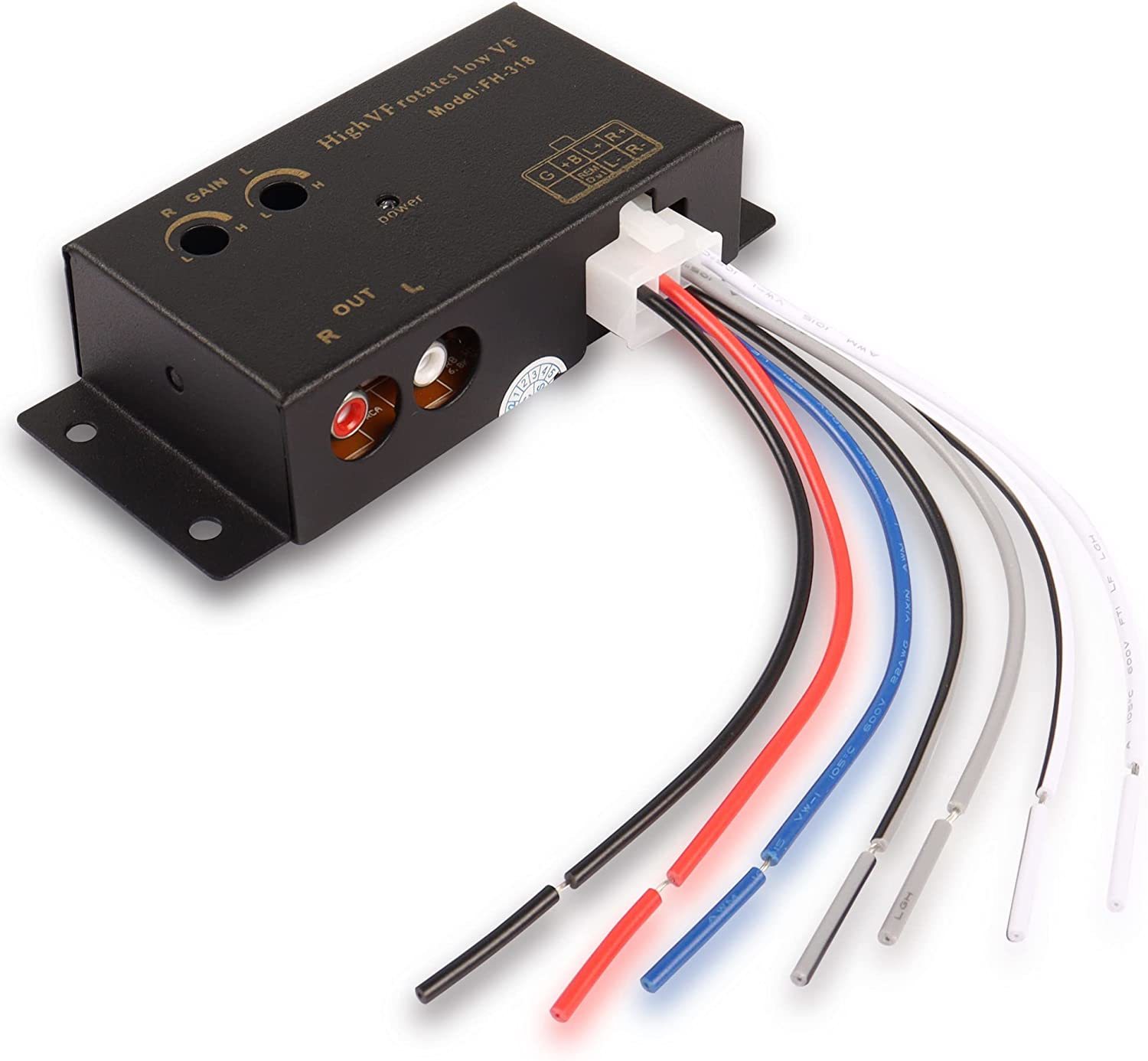 Xmsjsiy Line Input To Rca Stereo Output Coverter For Car Subwoofer Ampli... - $32.95