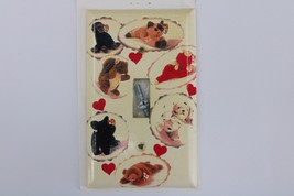 Wall Plate Light Switch Cover Hearts and Stuffed Animals Dog Cat Monkey ... - £7.85 GBP