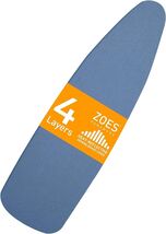 ZOES HOMEWARE Ironing Board Cover and Pad | 100% Cotton Cover 54&quot;x15&quot; Blue - $17.82