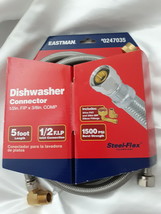 EASTMAN  5-ft 1/2-in FIP  x 3/4-in COMP Stainless Steel Dishwasher Connector - $23.00