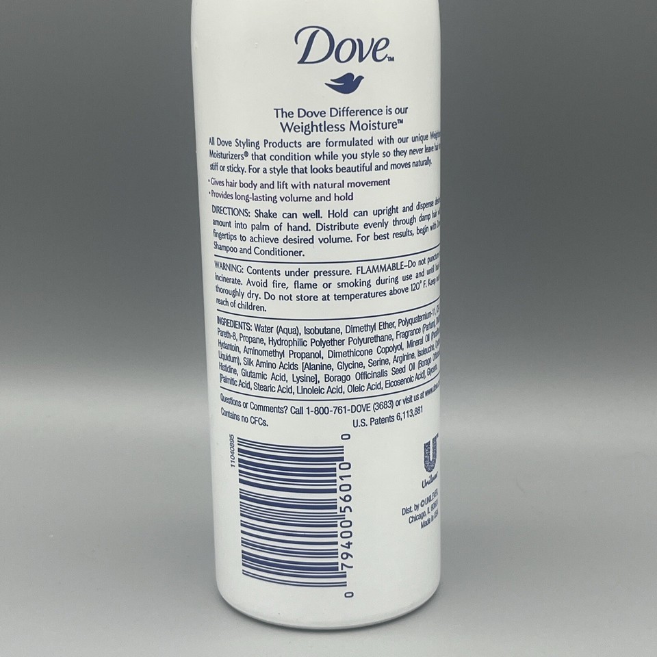 Dove Body & Lift Volumizing Mousse For Hair 7 oz NEW Weightless Item image 3