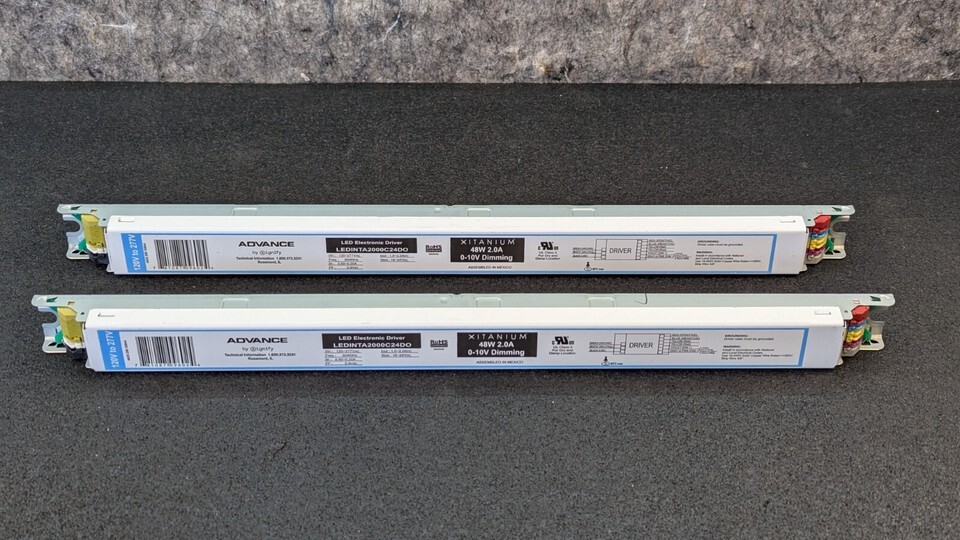 Lot of 2 NEW Advance Xitanium 48W 2.0A Indoor LED Driver LEDINTA2000C24DO - $39.99