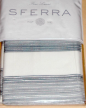 Sferra Mara Slate Euro Continental Sham Cabana Striped Cotton Sateen Italy New - £67.14 GBP