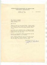 United States Department of Agriculture Signed Letter Auburn Alabama 1938 - $17.82