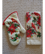 Set of an Oven Mitt &amp; Holiday Dish Towel (#1275)  - £10.80 GBP