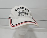 Lacoste Hat Black Red Stripe Sport Big Alligator Logo Cap 00’s Vtg - £39.65 GBP