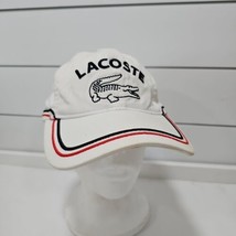 Lacoste Hat Black Red Stripe Sport Big Alligator Logo Cap 00’s Vtg - £38.89 GBP