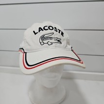 Lacoste Hat Black Red Stripe Sport Big Alligator Logo Cap 00’s Vtg - £39.53 GBP