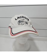 Lacoste Hat Black Red Stripe Sport Big Alligator Logo Cap 00’s Vtg - €42,65 EUR