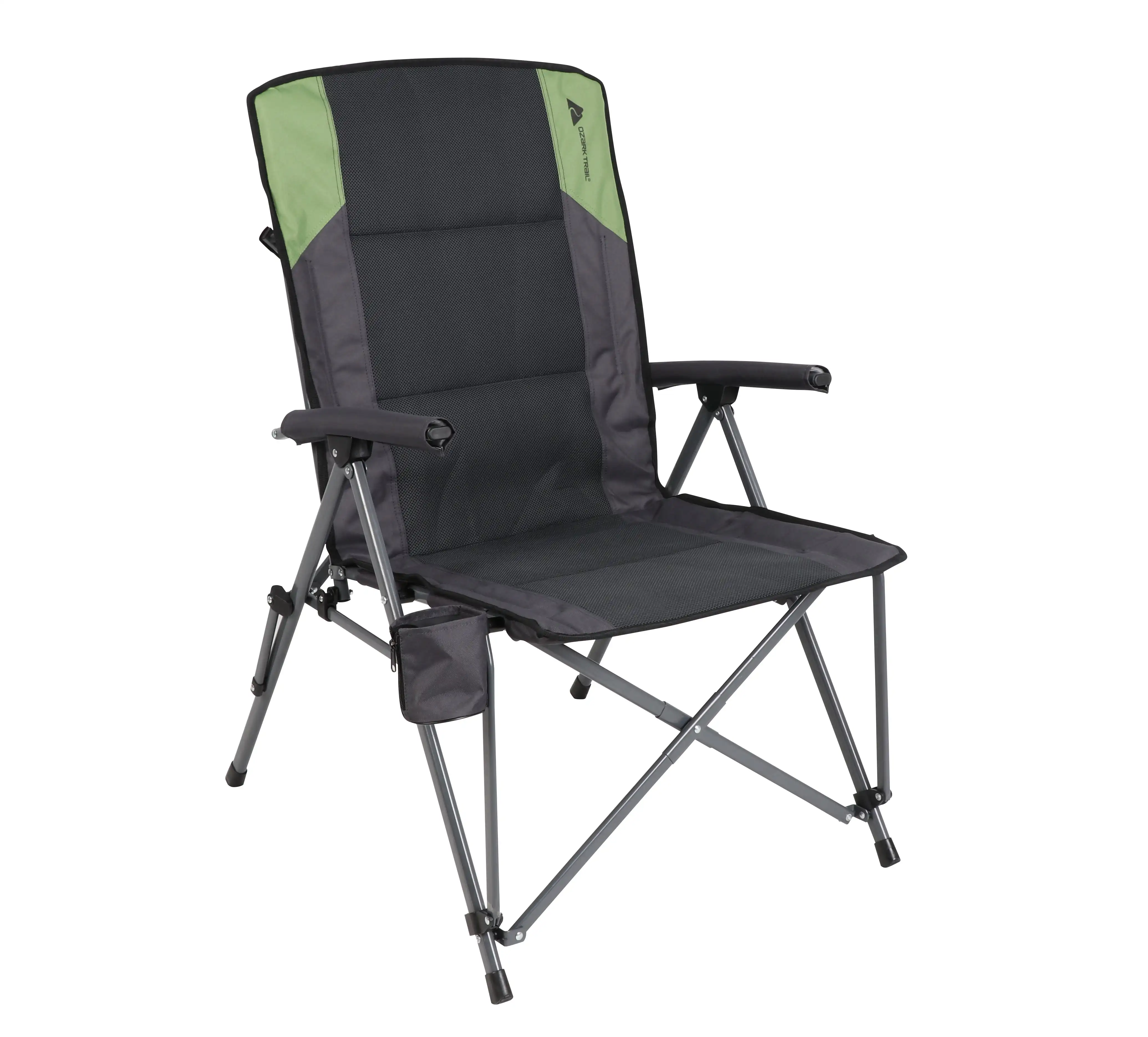 Ozark Trail High Back Hard Arm Camping Chair Gray Camp Chair  Outdoor Chair - £25.79 GBP