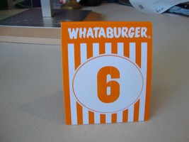 Whataburger Restaurant Tent Table Number #6 - $19.79