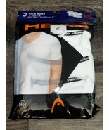 HEAD ~ Men&#39;s 3-Pack T-Shirts V-Neck Undershirts White Cotton Blend ~ M - $37.63 CAD