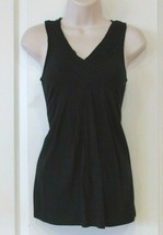 Elle Sleeveless V-neck Tank Black Tie Women&#39;s Sz S NWT MSRP$36 - $245.90 MXN