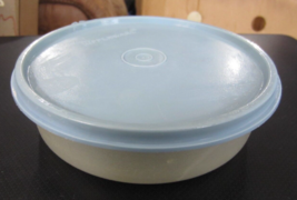 Vintage Tupperware 1551 Wonder Bowl Storage Container Sheer With Aqua Li... - £7.75 GBP