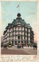 NY Postcard New York City Post Office building street scene flag PM 1910 K12 - £2.23 GBP